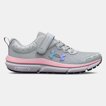 Under Armour Girl's Assert 10 AC, Halo Gray/Pink Sugar SIZE 11.5K New
