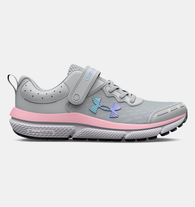 Under Armour Girl's Assert 10 AC, Halo Gray/Pink Sugar SIZE 11.5K New
