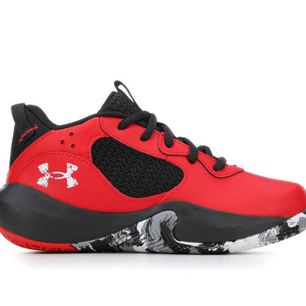Under Armour Lockdown 6 Basketball Shoes Black/White Size 13.5K Boys New
