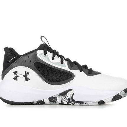 Under Armour UA PS Lockdown 6 White/Black Size 1.5Y Unisex New
