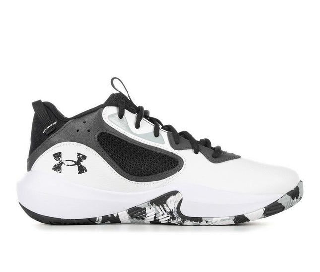 Under Armour UA PS Lockdown 6 White/Black Size 1.5Y Unisex New
