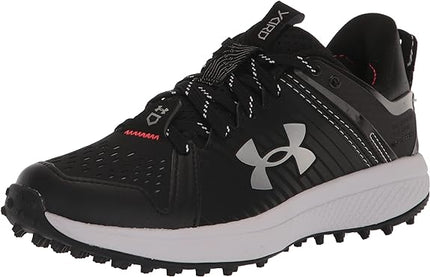 Under Armour Yard Turf Jr. Baseball Shoe Black/White Size 1.5Y Boys New
