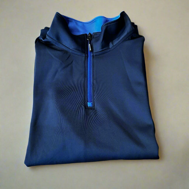 Unisex Quarter-Zip Performance Pullover - Edwards 3442, New No Tags - Navy Blue, Size XL

