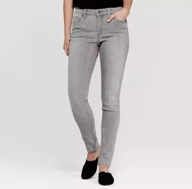Universal Thread High-Rise Skinny Grey Jeans, New, Size 6R, 24W