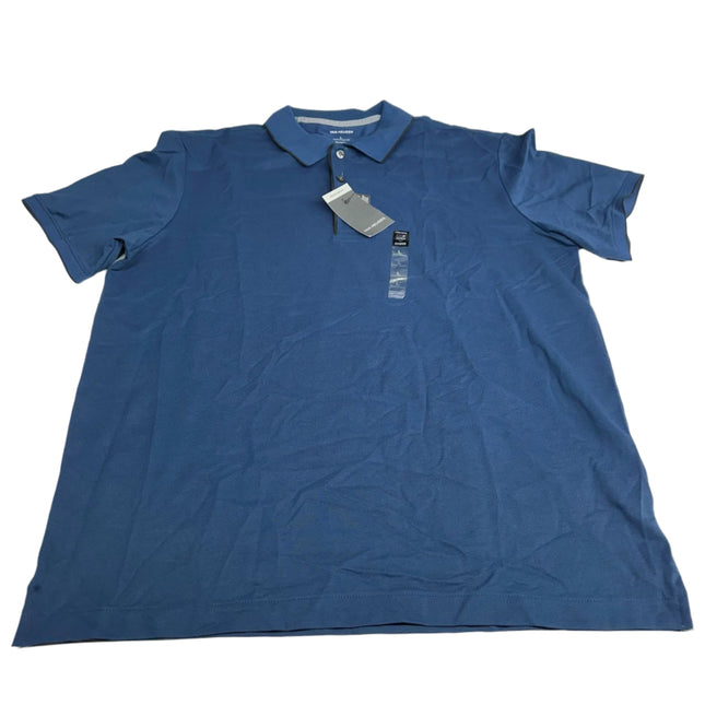 Van Heusen Essential Pique Stain Shield Polo Insignia Blue Size L New
