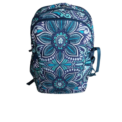 Vera Bradley Lighten Up Expandable Backpack Blue Island Medallion New