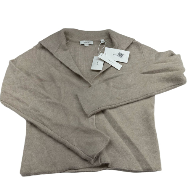 Vince Women's Cashmere Collared Button Cardigan XS – Beige – New

