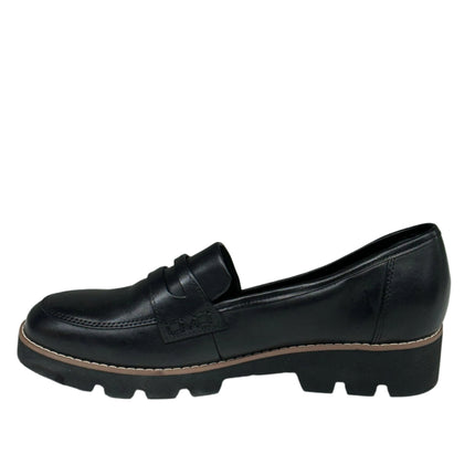 Vionic Leather Lug Sole Loafers Black Size 7.5 New Without Box
