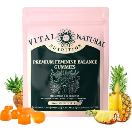 Vital Source Feminine Balance Gummies Women’s Health Hawaiian Pineapple 60ct 

