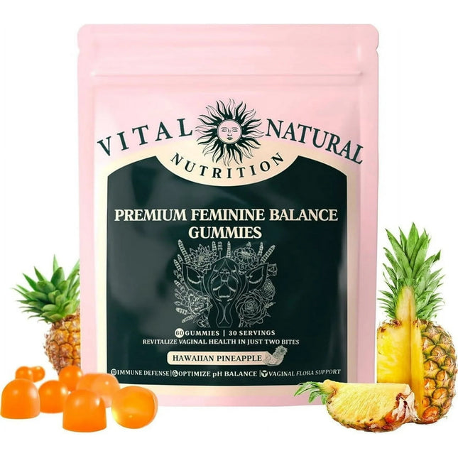 Vital Source Feminine Balance Gummies Women’s Health Hawaiian Pineapple 60ct 

