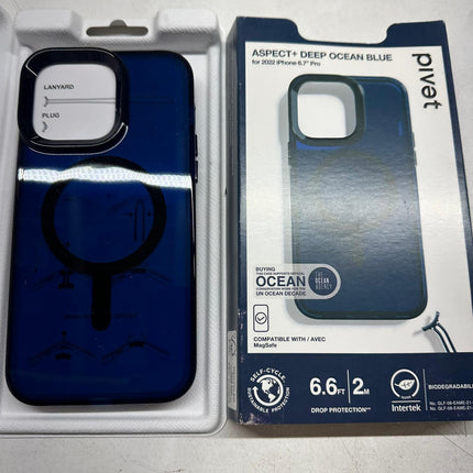 Pivet Apple iPhone 14 Pro Max Aspect Case with MagSafe - Deep Ocean Blue