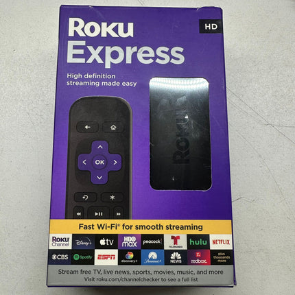Roku Express HD Streaming Device with Standard Remote & Wi-Fi (Open Box, Without HDMI Cable & Charger)