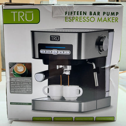 TRU 15-Bar Espresso Maker - Stainless Steel (Open Box)