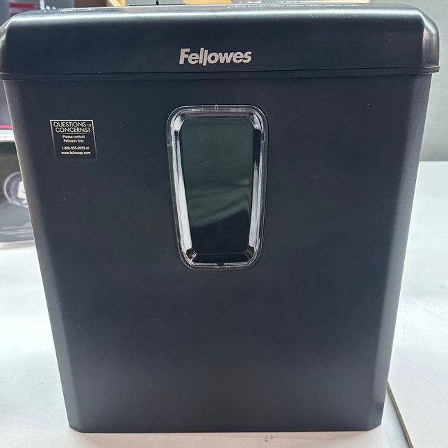 Fellowes Powershred 6Ct Cross-Cut Paper Shredder - Black, Used