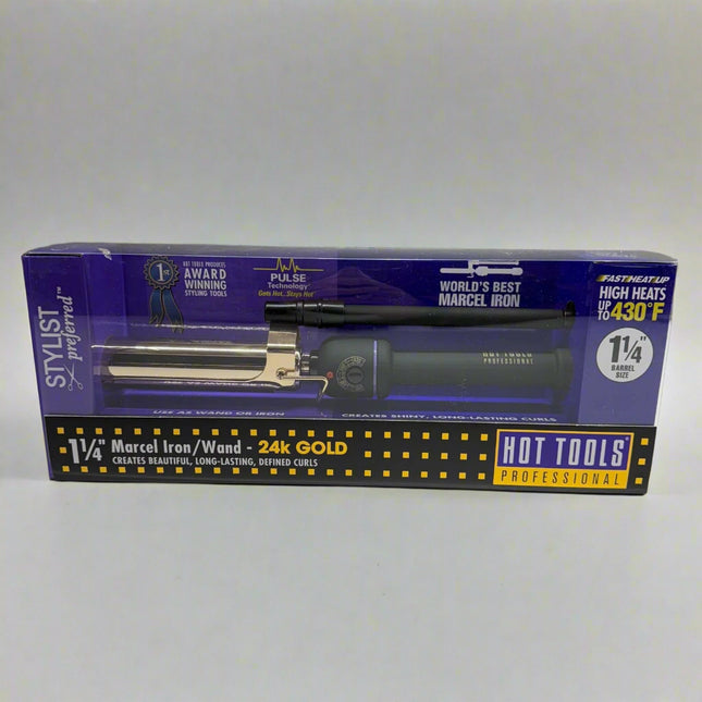 Hot Tools Pro Artist 24K Gold Marcel Iron 1-1/4" – Long-Lasting Curls & Waves – New