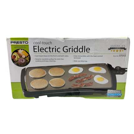 Presto 07055 Cool-Touch 20" Electric Ceramic Griddle - Black - Open Box