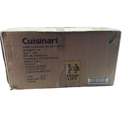 Cuisinart Chef's Classic 17-Piece Non-Stick Hard Anodized Cookware Set 66-17N Open Box