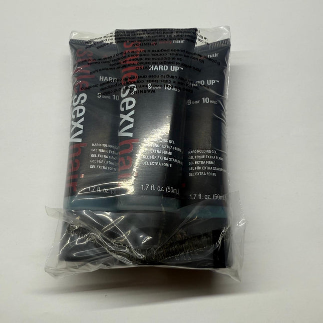 SexyHair Style Hard Up Hard Holding Gel – 1.7 oz (Pack of 3) – Extreme Hold – New