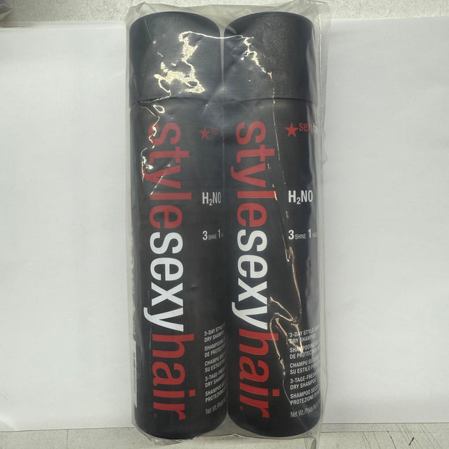 SexyHair H2No 3-Day Style Saver Dry Shampoo – 5.1 oz (Pack of 2) – Extends Blowouts – New