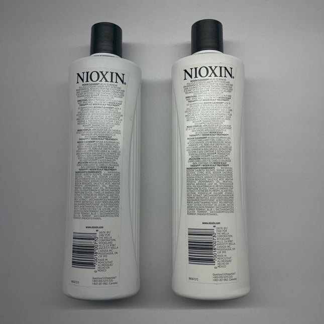 Nioxin System 3 Cleanser Shampoo – 16.9 oz (Pack of 2) – For Color-Treated Hair with Light Thinning – New