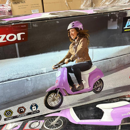 Razor Pocket Mod Purple Electric Scooter with Storage – New