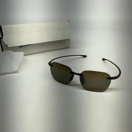 Maui Jim Komohana Polarized Rimless Sunglasses Rootbeer Matte Small – New
