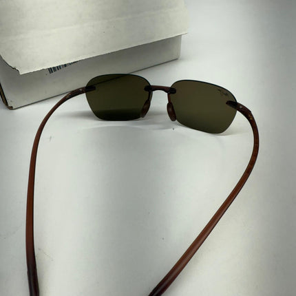 Maui Jim Komohana Polarized Rimless Sunglasses Rootbeer Matte Small – New