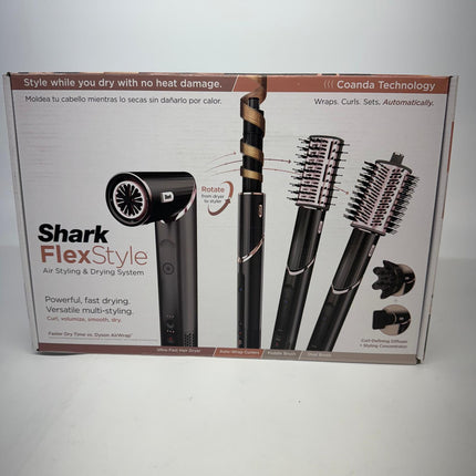 Shark FlexStyle Hair Dryer & Styling System Black HD440BK with 6 Attachments – New