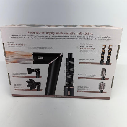 Shark FlexStyle Hair Dryer & Styling System Black HD440BK with 6 Attachments – New