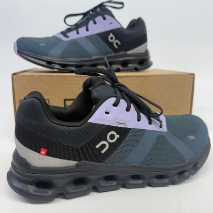 On Cloudrunner Waterproof Men’s Running Shoes Black/Purple Size 8.5 – New Without Box