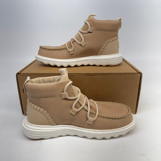 Hey Dude Reyes Leather Pull-On Boots Taupe Women's Size 8 New Without Box.