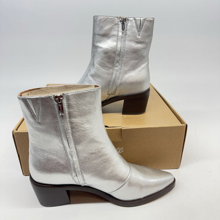 Madewell The Darcy Ankle Boot Metallic Silver Size 9 M New