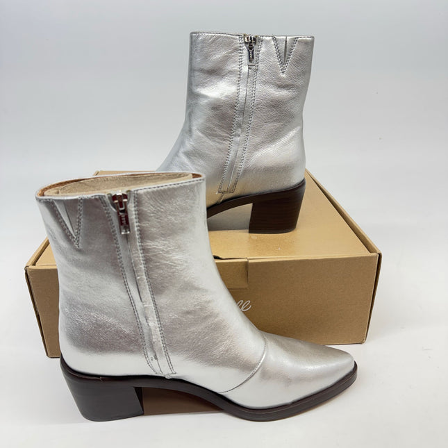 Madewell The Darcy Ankle Boot Metallic Silver Size 9 M New