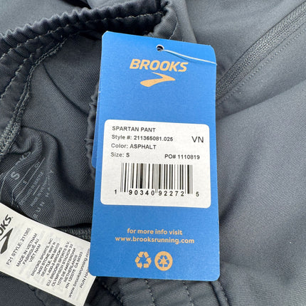 Brooks Spartan Running Pants Black Men Size S New