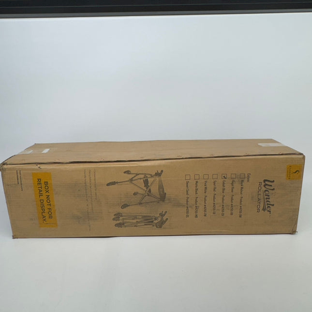 Stander Wonder Rollator Folding Mobility Walker BLUE Walnut New