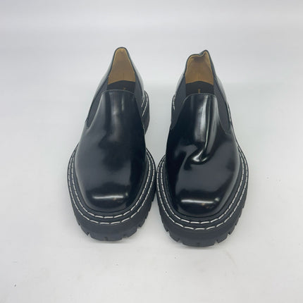 Proenza Schouler Black Leather Platform Slip-On Loafers Size 10 New Without Box