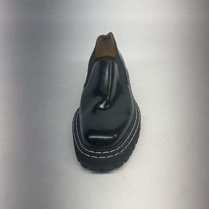 Proenza Schouler Black Leather Platform Slip-On Loafers Size 10 New Without Box
