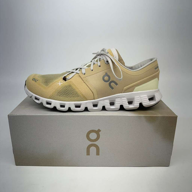 On Women’s Cloud X 3 Savannah/Frost Sneakers Size 11 New