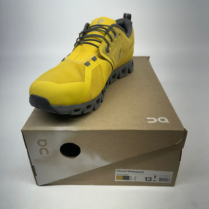 On Cloud 5 Waterproof Mustard/Rock Men’s Sneakers Size 13 New