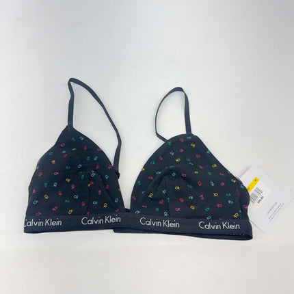 Calvin Klein ID Cotton Triangle Unlined Bra Black Size M New