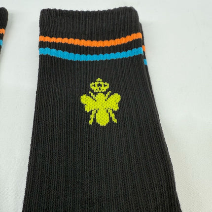 Bombas Black Crew Calf Socks Honeycomb Arch Support Size M - Unisex, 3 Pairs For Donation Purposes