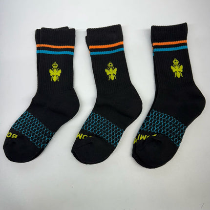 Bombas Black Honeycomb Arch Socks Size XS 3 Pairs - Made For Donation New