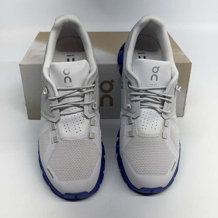 On Running Cloud 5 Men’s Sneakers Frost/Indigo Blue/Grey Size 7 New
