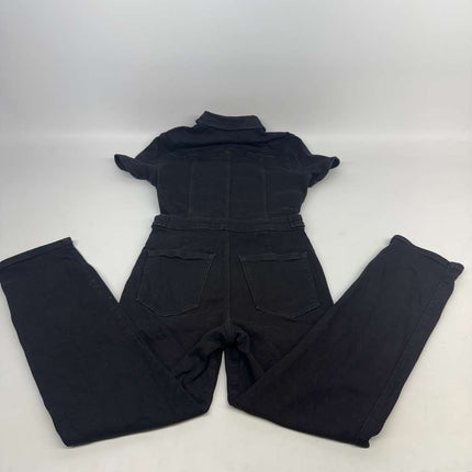 Good American Black Short-Sleeve Utility Jumpsuit Women’s Size 2 New Without Tags