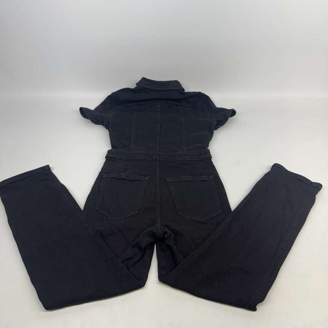 Good American Black Short-Sleeve Utility Jumpsuit Women’s Size 2 New Without Tags