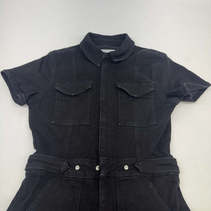 Good American Black Short-Sleeve Utility Jumpsuit Women’s Size 2 New Without Tags