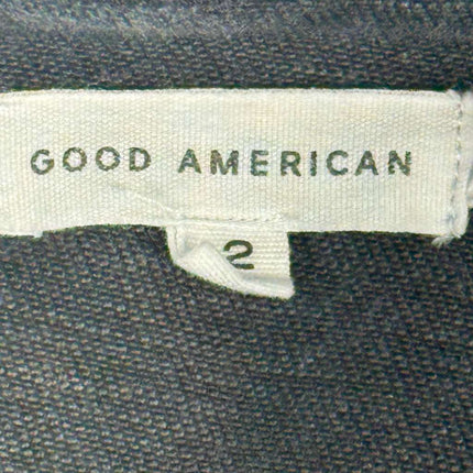 Good American Black Short-Sleeve Utility Jumpsuit Women’s Size 2 New Without Tags