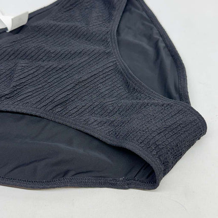 Zella Textured Black Bikini Bottoms Size 14 New