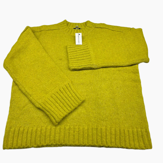 Topshop Knitted Relaxed Crew Neck Exposed Seam Sweater - Green (New),Size 8