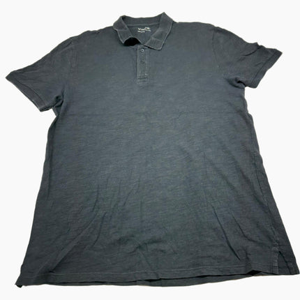 Vince Men's Short Sleeve Polo Shirt - 100% Cotton, Made in Peru, Navy, Size M (New Without Tags)